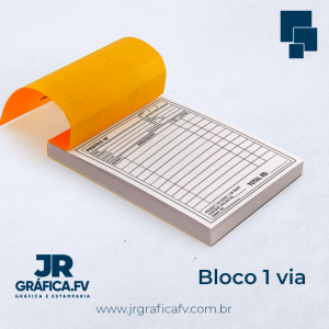 Bloco de Pedido 10x14 cm Sulfite 75g 105x148 1x0 - Impressão 1 cor  Blocagem com 100 folhas 