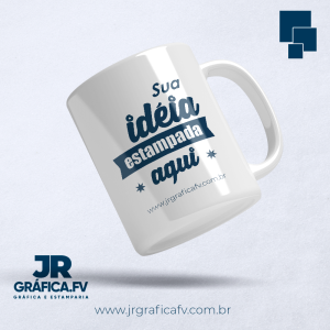CANECA PORCELANA PERSONALIZADA PORCELANA 9,5X20,2 CM 4x0 - Colorido Frente BRILHO 325ML 