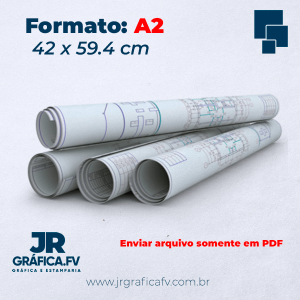 Impressão A2 Colorida - 42 X 59.4 cm Papel 75g 42 X 59.4 cm   SEM REFILE 