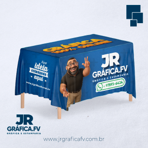 TOALHA DE MESE RETANGULAR PERSONALIZADA Tecido Oxford  4x0 - Colorido Frente   